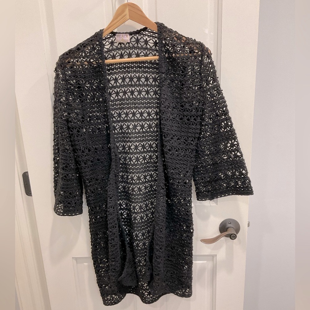 Free People Women’s Peace Lace Kimono by Lotta Stensson Size XS
